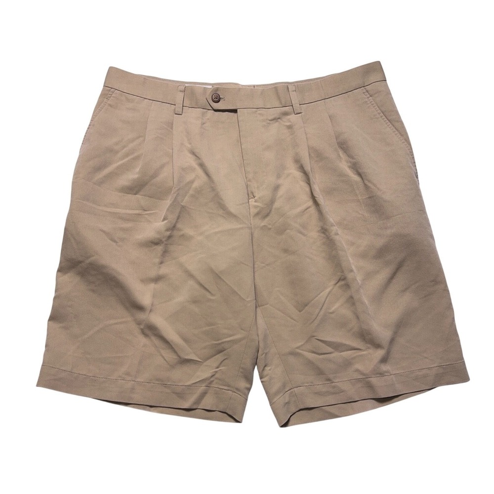 Cutter & Buck Pleated Golf Shorts‎ Mens 38 Khaki Casual